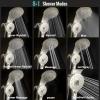 image2in1 Shower Faucet  Magnetic Shower System  81 Function Rain Shower Head with Handheld  Brushed NickelValve Included