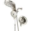image2in1 Shower Faucet  Magnetic Shower System  81 Function Rain Shower Head with Handheld  Brushed NickelValve Included