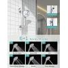 imageSR SUN RISE 10 Inch Shower Fixtures with 18 GPM Rain Showerhead and Hand Shower 276quot Slide Bar Shower Faucet Set Complete for Easy Reach Single Handle Design Shower Valve Include Polished Chrome