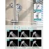 imageSR SUN RISE 10 Inch Shower System with Tub Spout 3 Function Rain Shower Head and Hand Shower Shower Tub Faucets Sets Complete Slide Bar Shower Fixtures Valve Include Polished Chrome