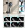 imageSR SUN RISE 10Inch Bathtub Faucet Set Shower Tub Faucets Sets Complete Handheld Showerhead ampamp Rain Shower Combo 276quot Slide Bar Shower Fixture for Bathroom Matte Black Valve Inculded