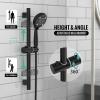 imageSR SUN RISE 12 Inch Oil Rubbed Bronze Shower System WallMount Adjustable 16Inch Slide Bar with 6Function Hand Shower Faucet Included Valve and Trim KitMatte Black