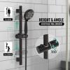 imageSR SUN RISE 12 Inch Oil Rubbed Bronze Shower System WallMount Adjustable 16Inch Slide Bar with 6Function Hand Shower Faucet Included Valve and Trim KitOil Rubbed Bronze