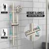 imageSR SUN RISE 12 Inch Oil Rubbed Bronze Shower System WallMount Adjustable 16Inch Slide Bar with 6Function Hand Shower Faucet Included Valve and Trim KitBrushed Nickel