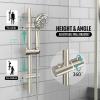 imageSR SUN RISE 12 Inch Oil Rubbed Bronze Shower System WallMount Adjustable 16Inch Slide Bar with 6Function Hand Shower Faucet Included Valve and Trim KitBrushed Nickel