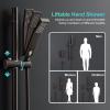 imageSR SUN RISE 12 Inch Slide Bar Shower Faucet Luxury High Pressure Shower Heads and Handheld Spray Combo Set Wall Mounted Shower System Included Valve and Trim Kit Matte BlackOil Rubbed Bronze