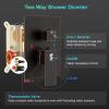 imageSR SUN RISE 8 Inch Oil Rubbed Bronze Slide Bar Shower Faucet Luxury All Metal Shower Heads and Handheld Spray Combo Set Wall Mounted Square Shower System Included Valve and Trim Kit