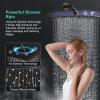 imageSR SUN RISE 8 Inch Oil Rubbed Bronze Slide Bar Shower Faucet Luxury All Metal Shower Heads and Handheld Spray Combo Set Wall Mounted Square Shower System Included Valve and Trim Kit