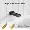 imageSR SUN RISE 8 Inches Wall Mounted Bathtub Shower Faucet Set All Metal Shower System with Tub Spout Rain Shower Head and Handheld Sprayer Combo Shower Set Modern Valve and Trim Kit Polished ChromeMatte Black