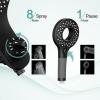 imageSR SUN RISE Bathtub Faucet Set Magnetic 8Spray 2in1 Dual Shower Head with Handheld Combo Shower Tub Faucets Sets Complete  A Bathroom Upgrade Shower Fixtures Matte Balck Valve Included
