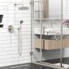 imageSR SUN RISE Shower Faucet  10 Inch Multifunctional High Pressure Shower Head System with Handheld Shower Head Fixtures  Valve Included  Matte BlackBrushed Nickel