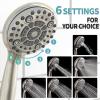 imageSR SUN RISE Shower Faucet  10 Inch Multifunctional High Pressure Shower Head System with Handheld Shower Head Fixtures  Valve Included  Matte BlackBrushed Nickel