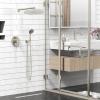 imageSR SUN RISE Shower Faucet  10 Inch Multifunctional High Pressure Shower Head System with Handheld Shower Head Fixtures  Valve Included  Matte BlackBrushed Nickel