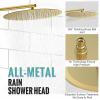 imageSR SUN RISE Shower Faucet  10 Inch Multifunctional High Pressure Shower Head System with Handheld Shower Head Fixtures  Valve Included  Matte BlackBrushed Gold