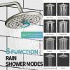 imageSR SUN RISE Shower Faucet  10 Inch Multifunctional High Pressure Shower Head System with Handheld Shower Head Fixtures  Valve Included  Matte BlackBrushed Nickel