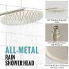 imageSR SUN RISE Shower Faucet  10 Inch Multifunctional High Pressure Shower Head System with Handheld Shower Head Fixtures  Valve Included  Matte BlackBrushed Nickel