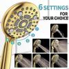 imageSR SUN RISE Shower Faucet  10 Inch Multifunctional High Pressure Shower Head System with Handheld Shower Head Fixtures  Valve Included  Matte BlackBrushed Gold