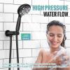 imageSR SUN RISE Shower Faucet  10 Inch Multifunctional High Pressure Shower Head System with Handheld Shower Head Fixtures  Valve Included  Matte BlackMatte Black
