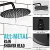 imageSR SUN RISE Shower Faucet  10 Inch Multifunctional High Pressure Shower Head System with Handheld Shower Head Fixtures  Valve Included  Matte BlackMatte Black
