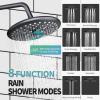 imageSR SUN RISE Shower Faucet  10 Inch Multifunctional High Pressure Shower Head System with Handheld Shower Head Fixtures  Valve Included  Matte BlackMatte Black