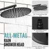imageSR SUN RISE Shower Faucet  10 Inch Multifunctional High Pressure Shower Head System with Handheld Shower Head Fixtures  Valve Included  Matte BlackMatte Black