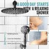 imageSR SUN RISE Shower Faucet  10 Inch Multifunctional High Pressure Shower Head System with Handheld Shower Head Fixtures  Valve Included  Matte BlackMatte Black