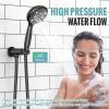imageSR SUN RISE Shower Faucet  10 Inch Multifunctional High Pressure Shower Head System with Handheld Shower Head Fixtures  Valve Included  Matte BlackOil Rubbed Bronze