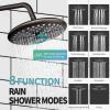imageSR SUN RISE Shower Faucet  10 Inch Multifunctional High Pressure Shower Head System with Handheld Shower Head Fixtures  Valve Included  Matte BlackOil Rubbed Bronze