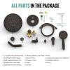 imageSR SUN RISE Shower Faucet  10 Inch Multifunctional High Pressure Shower Head System with Handheld Shower Head Fixtures  Valve Included  Matte BlackOil Rubbed Bronze