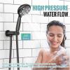 imageSR SUN RISE Shower Faucet  10 Inch Multifunctional High Pressure Shower Head System with Handheld Shower Head Fixtures  Valve Included  Matte BlackOil Rubbed Bronze