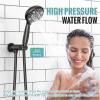 imageSR SUN RISE Shower Faucet  10 Inch Multifunctional High Pressure Shower Head System with Handheld Shower Head Fixtures  Valve Included  Matte BlackOil Rubbed Bronze
