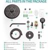 imageSR SUN RISE Shower Faucet  10 Inch Multifunctional High Pressure Shower Head System with Handheld Shower Head Fixtures  Valve Included  Matte BlackOil Rubbed Bronze
