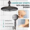 imageSR SUN RISE Shower Faucet  10 Inch Multifunctional High Pressure Shower Head System with Handheld Shower Head Fixtures  Valve Included  Matte BlackOil Rubbed Bronze