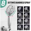 imageSR SUN RISE Shower Faucet  10 Inch Multifunctional High Pressure Shower Head System with Handheld Shower Head Fixtures  Valve Included  Matte BlackPolished Chrome