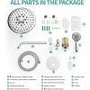 imageSR SUN RISE Shower Faucet  10 Inch Multifunctional High Pressure Shower Head System with Handheld Shower Head Fixtures  Valve Included  Matte BlackPolished Chrome