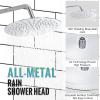 imageSR SUN RISE Shower Faucet  10 Inch Multifunctional High Pressure Shower Head System with Handheld Shower Head Fixtures  Valve Included  Matte BlackPolished Chrome