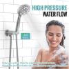 imageSR SUN RISE Shower Faucet  10 Inch Multifunctional High Pressure Shower Head System with Handheld Shower Head Fixtures  Valve Included  Matte BlackPolished Chrome