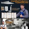 imageSR SUN RISE Shower Faucet Set Bathroom Square Rain Shower Head with Handheld Spray Wall Mounted Rainfall Shower Fixtures Brushed Nickel Shower Faucet Trim Repair Kits Contain Shower Valve10 InchesPolished Chrome
