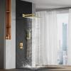 imageSR SUN RISE Shower Faucet Set Bathroom Square Rain Shower Head with Handheld Spray Wall Mounted Rainfall Shower Fixtures Brushed Nickel Shower Faucet Trim Repair Kits Contain Shower Valve10 InchesBrushed Gold