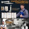 imageSR SUN RISE Shower Faucet Set Bathroom Square Rain Shower Head with Handheld Spray Wall Mounted Rainfall Shower Fixtures Brushed Nickel Shower Faucet Trim Repair Kits Contain Shower Valve10 InchesBrushed Nickel