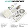 imageSR SUN RISE Shower Faucet Set Bathroom Square Rain Shower Head with Handheld Spray Wall Mounted Rainfall Shower Fixtures Brushed Nickel Shower Faucet Trim Repair Kits Contain Shower Valve10 InchesBrushed Nickel