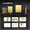 imageSR SUN RISE Shower Faucet Set Bathroom Square Rain Shower Head with Handheld Spray Wall Mounted Rainfall Shower Fixtures Brushed Nickel Shower Faucet Trim Repair Kits Contain Shower Valve10 InchesBrushed Gold