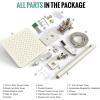 imageSR SUN RISE Shower Faucet Set Bathroom Square Rain Shower Head with Handheld Spray Wall Mounted Rainfall Shower Fixtures Brushed Nickel Shower Faucet Trim Repair Kits Contain Shower Valve10 InchesBrushed Nickel
