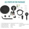 imageSR SUN RISE Shower System 12 inch Multifunction Shower Faucet Set 6 Setting High Pressure Handheld Rain Shower Head Kits Valve Included  Push Button DiverterStainless SteelOil Rubbed BronzeMatte Black
