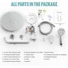 imageSR SUN RISE Shower System 12 inch Multifunction Shower Faucet Set 6 Setting High Pressure Handheld Rain Shower Head Kits Valve Included  Push Button DiverterStainless SteelOil Rubbed BronzePolished Chrome