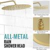 imageSR SUN RISE Shower System 12 inch Multifunction Shower Faucet Set 6 Setting High Pressure Handheld Rain Shower Head Kits Valve Included  Push Button DiverterStainless SteelOil Rubbed BronzeBrushed Gold