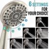 imageSR SUN RISE Shower System 12 inch Multifunction Shower Faucet Set 6 Setting High Pressure Handheld Rain Shower Head Kits Valve Included  Push Button DiverterStainless SteelOil Rubbed BronzeBrushed Nickel