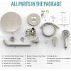 imageSR SUN RISE Shower System 12 inch Multifunction Shower Faucet Set 6 Setting High Pressure Handheld Rain Shower Head Kits Valve Included  Push Button DiverterStainless SteelOil Rubbed BronzeBrushed Nickel