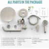 imageSR SUN RISE Shower System 12 inch Multifunction Shower Faucet Set 6 Setting High Pressure Handheld Rain Shower Head Kits Valve Included  Push Button DiverterStainless SteelOil Rubbed BronzeBrushed Nickel