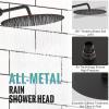 imageSR SUN RISE Shower System 12 inch Multifunction Shower Faucet Set 6 Setting High Pressure Handheld Rain Shower Head Kits Valve Included  Push Button DiverterStainless SteelOil Rubbed BronzeOil Rubbed Bronze